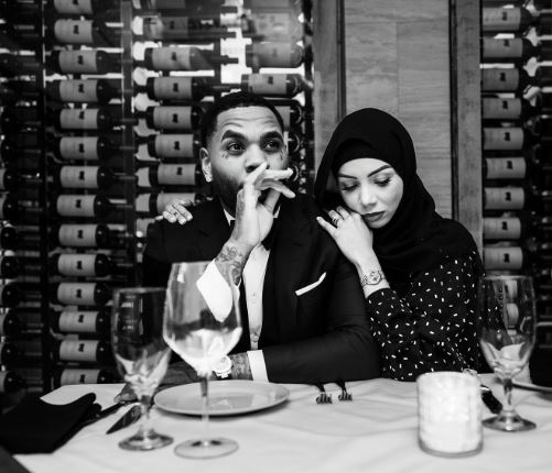 Brittany Renner black and white photo on Instagram with Kevin Gates